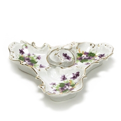 Sweet Violets by Norcrest, China Relish Dish, 3 Part