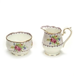 Petit Point by Royal Albert, China Cream Pitcher & Sugar Bowl, Miniature