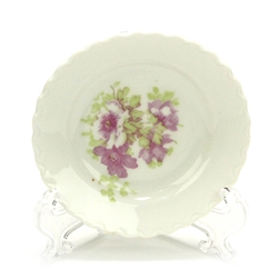 Individual Butter Pat by Royal Austria, Porcelain, Purple Flowers