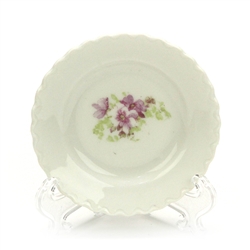 Individual Butter Pat by Royal Austria, Porcelain, Purple Flowers