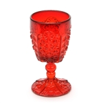 Daisy & Button Ruby by L. G. Wright, Glass Water Goblet