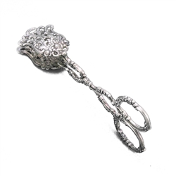 Pastry Tongs by Alpaca Plate Co., Silverplate, Floral Design