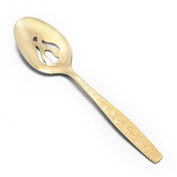 Golden Spring Garden by International, Gold Electroplate Tablespoon, Pierced (Serving Spoon)