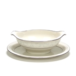 Trudy by Noritake, China Gravy Boat, Attached Tray