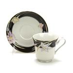 Charisma Black by Mikasa, China Cup & Saucer