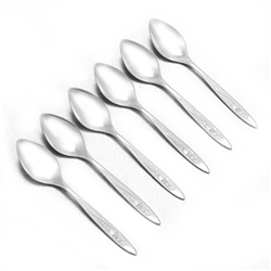 Morning Rose by Community, Silverplate Demitasse Spoon, Set of 6