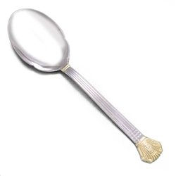 Charlemagne, Gold Accent by Wallace, Stainless Tablespoon (Serving Spoon)