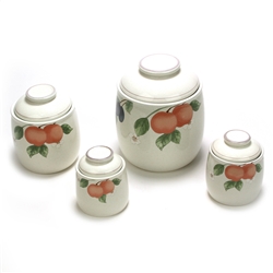 Fruit Panorama by Mikasa, Stoneware Canister Set, w/ Tea Canister