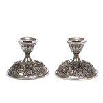 Repousse by Kirk, Sterling Candlestick Pair