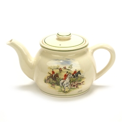 Teapot by Brixham, Pottery, Hunting Scene