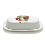 Strawberry Country by McCoy, Stoneware Butter Dish