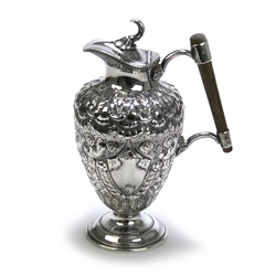 Pitcher by J. T. & S. L., Silverplate, Chased, Wood Handle