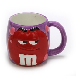 Mug by Galerie, Ceramic, Purple, Pink Hearts