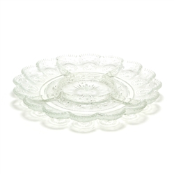 Deviled Egg Plate, Glass, Sandwich Clear, Relish