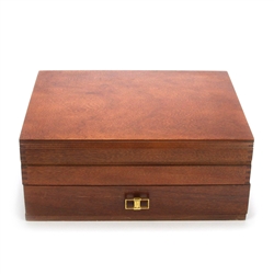 Silverware Box, Wood, Double Drawer, Mahogany
