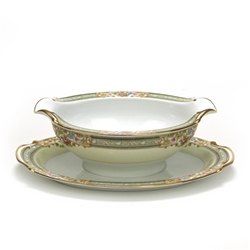 Lynbrook by Noritake, China Gravy Boat, Attached Tray