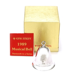 1989 Musical Bell Silverplate Ornament by Kirk