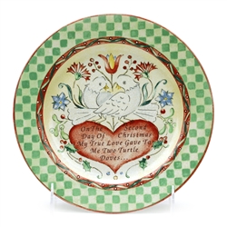 Twelve Days of Christmas by 222 Fifth, PTS, Stoneware Salad Plate, 2 Turtle Doves