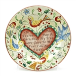 Twelve Days of Christmas by 222 Fifth, PTS, Stoneware Salad Plate, 4 Calling Birds