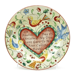 Twelve Days of Christmas by 222 Fifth, PTS, Stoneware Salad Plate, 4 Calling Birds