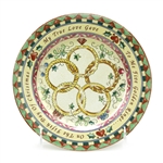 Twelve Days of Christmas by 222 Fifth, PTS, Stoneware Salad Plate, 5 Golden Rings