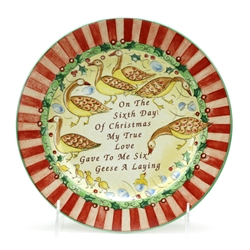 Twelve Days of Christmas by 222 Fifth, PTS, Stoneware Salad Plate, 6 Geese A Laying