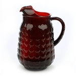 Bubble/Ruby by Anchor Hocking, Glass Water Pitcher