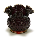 Hobnail Ruby by Fenton, Glass Vase