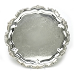 Royal Rose by Wallace, Silverplate Round Tray, Footed