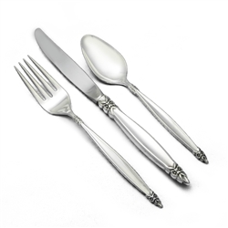 Garland by 1847 Rogers, Silverplate Youth Fork, Knife & Spoon