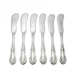 Holly by E.H.H. Smith, Silverplate Butter Spreaders, Set of 6, Flat Handle