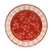 Floral Lace Red by Temp-Tations, Stoneware Dinner Plate