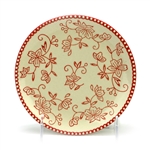 Floral Lace Red by Temp-Tations, Stoneware Bread & Butter
