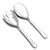 Salad Serving Spoon & Fork by Wm. A. Rogers, Silverplate, Threaded Edge