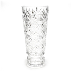 Vase, Glass, Fan & Star Design