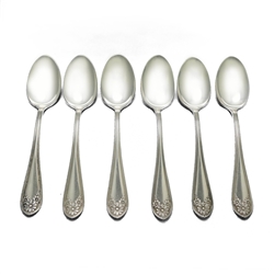 Daisy by Wm. Rogers & Son, Silverplate Dessert Place Spoon, Set of 6