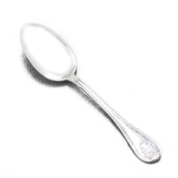 Individual Salt Spoon, Sterling, Plume Threaded Design