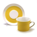 Trellis Yellow by Mikasa, Stoneware Cup & Saucer