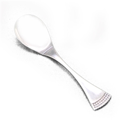Individual Salt Spoon by Luckywood, Sterling, Beaded Design