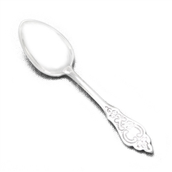 Individual Salt Spoon by RB, Sterling, Flower & Scroll Design