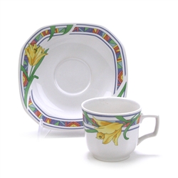 Sante Fe Lily by Corning, Stoneware Cup & Saucer