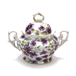 Violets by Victoria's Garden, China Sugar Bowl w/ Lid