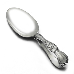 Floral by Wallace, Silverplate Baby Spoon, Curved Handle, Monogram MARTHA