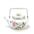 Silk Flowers by Mikasa, China Tea Kettle & Lid