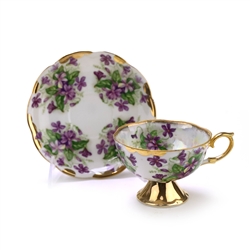 Cup & Saucer by Nasco, China, Violets