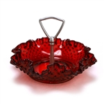 Hobnail Ruby by Fenton, Glass Bonbon Dish