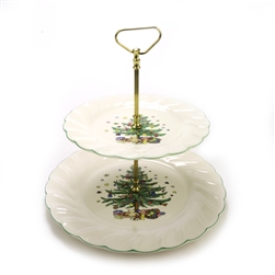 Happy Holidays by Nikko, China Tier Serving Tray