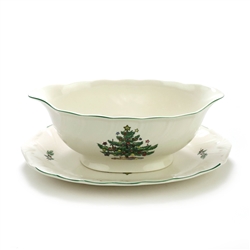 Happy Holidays by Nikko, China Gravy Boat & Tray