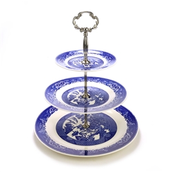 Blue Willow by Royal, China Tier Serving Tray