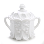 Cherry Milk Glass by Westmoreland, Glass Cookie Jar